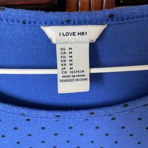 Fitted Blue long sleeve top